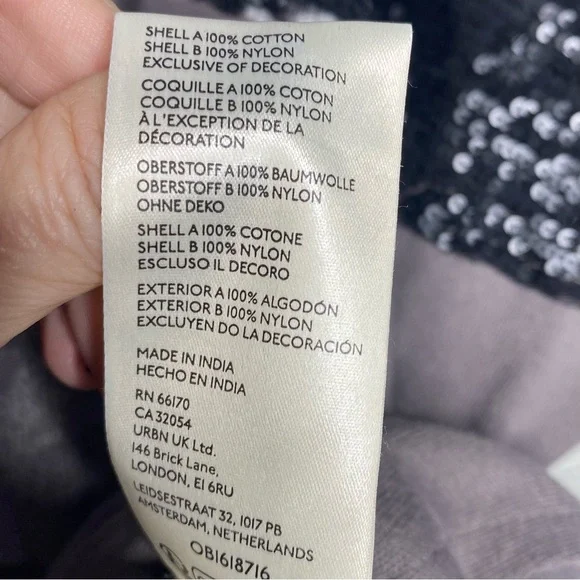 We The Free Gray Graphic T-Shirt Dress with Black Sequin Sleeves - Picture 9 of 9